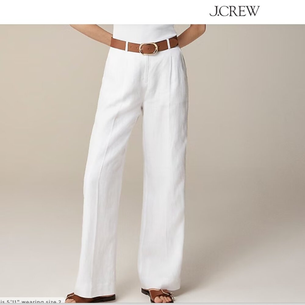 NWT - Jcrew Wide Leg Linen Trousers